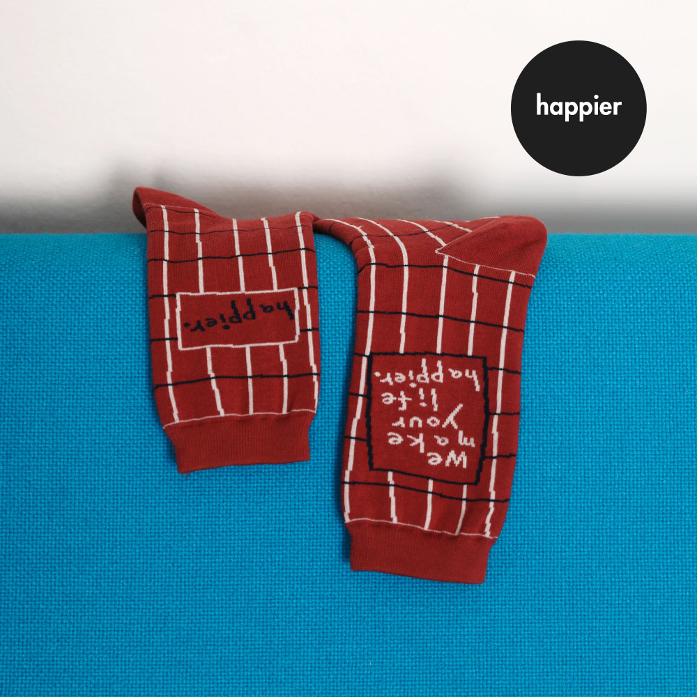 [O,LD! X I hate Monday] socks_Happier