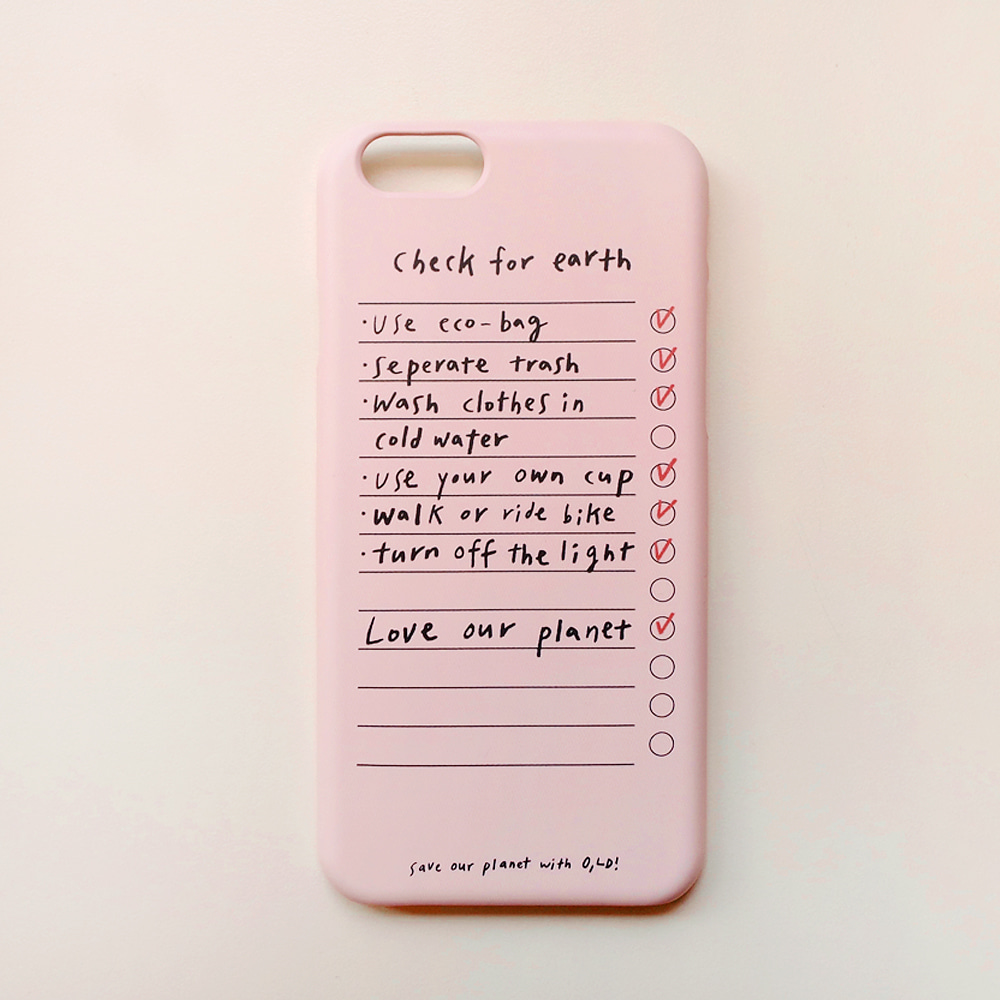 [Phone case] Save the earth _ check list